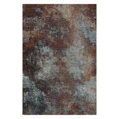 Moooi - Grand tapis rectangulaire érodé rouille de la collection Quiet en polyamide à poils bas