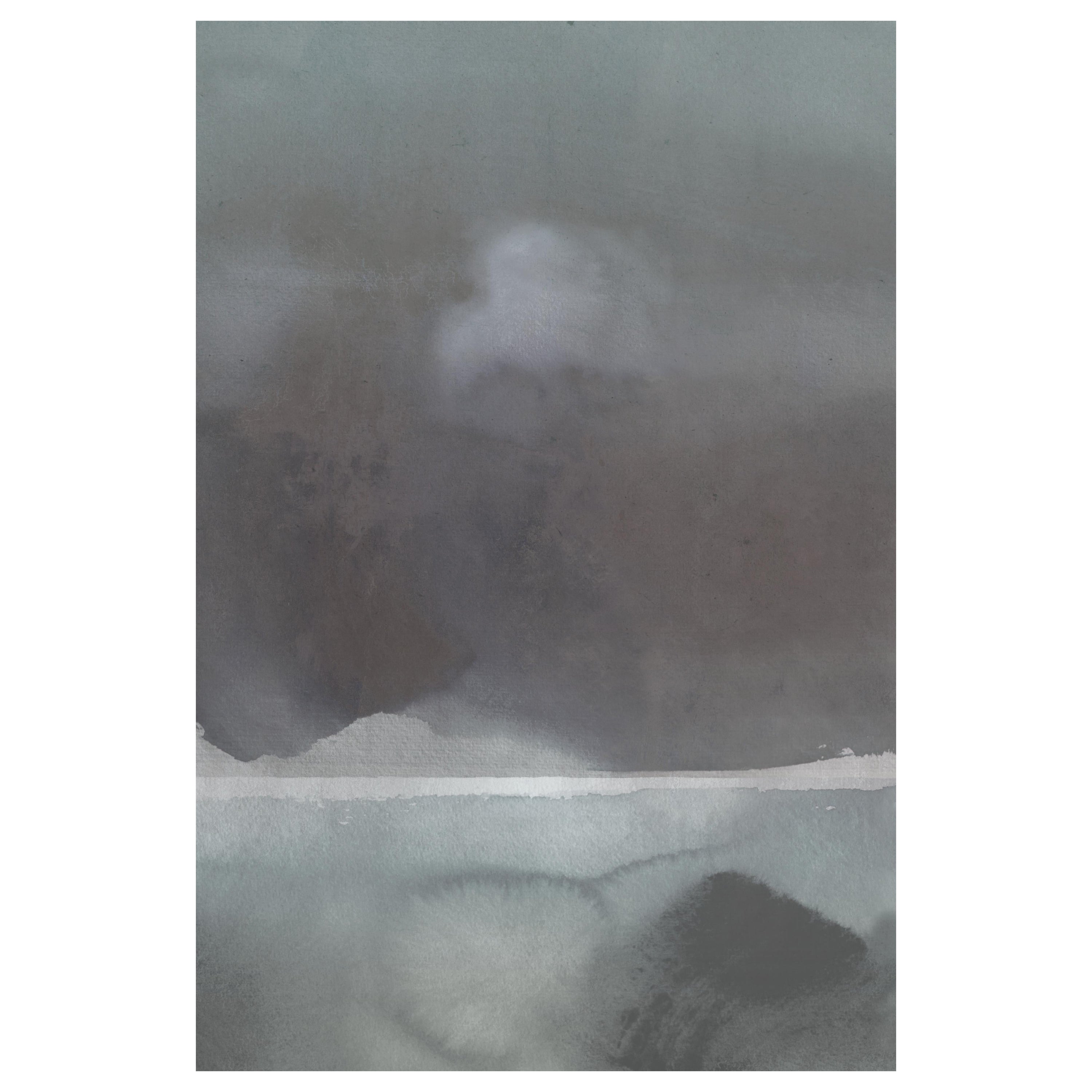 Moooi Small Quiet Collection Horizon Fog Rechteckiger Teppich aus weichem Polyamidegarn