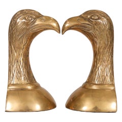 Bald Eagle Brass Bookends, a Pair