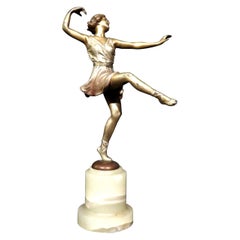 Art Deco Cold Painted Bronze of a Dancer by Carl Kauba, Circa 1920