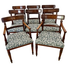 Fine Quality Set of 8 Antique George III Mahogany Dining Chairs 
