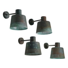 Swedish Outdoor Wall Lamps in Copper by Hans Bergström