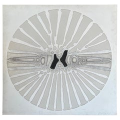 Abstraktes signiertes Original Mix Media-Acryl auf Leinwand des Künstlers Paul Maxwell