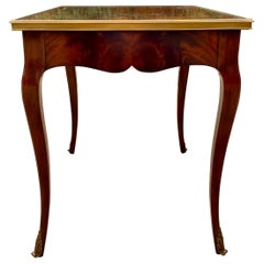 Ralph Lauren Home Cannes Mahogany & Brass End or Bedside Table, French Style