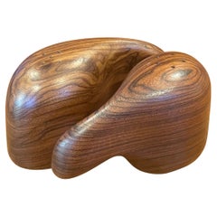 Pair of MCM Cocobolo Wood Minimalist Salt & Pepper Shakers by Don Shoemaker