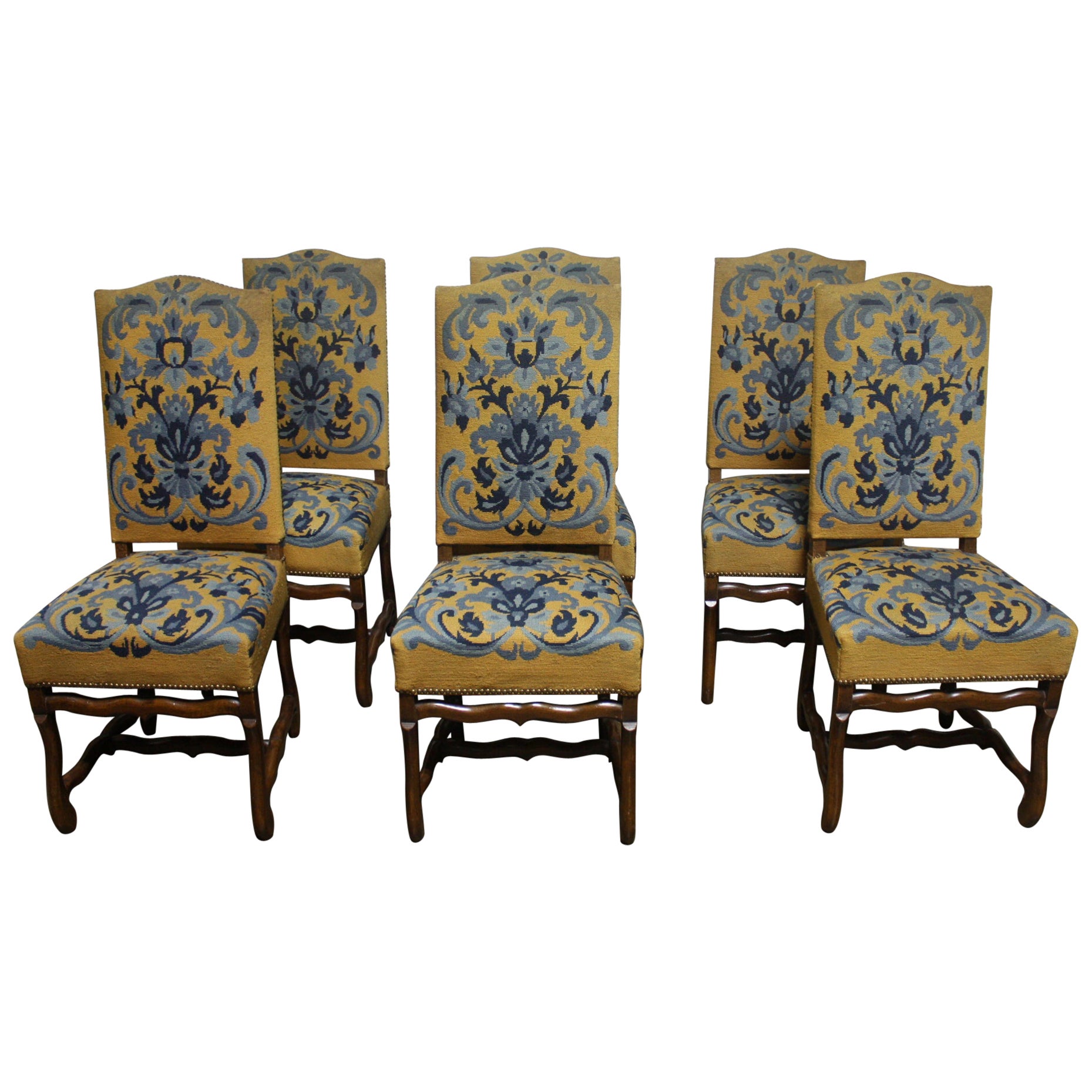 Set of Mid20th Century French Dining Chairs at 1stDibs