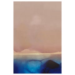 Moooi Large Quiet Collection Horizon Sunrise Rechteckiger Teppich aus Polyamide mit niedrigem Flor