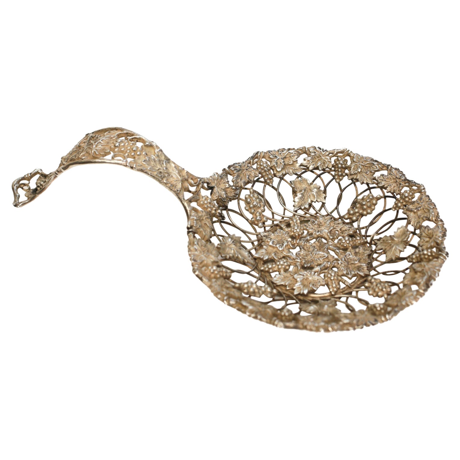 Theodore B. Starr Sterling Silver Pierced Fruit Strainer, circa 1900