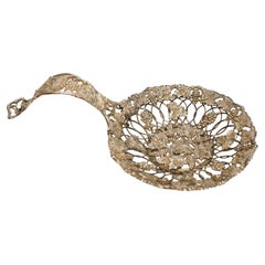 Theodore B. Starr Sterling Silver Pierced Fruit Strainer, circa 1900