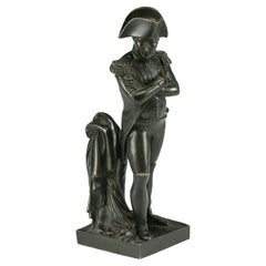 Vintage Patinated Bronze Sculpture of Napoleon by Guillemin, Emile H. 