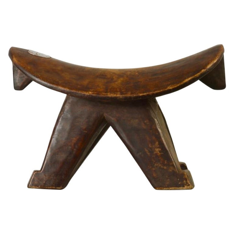 Bongo Stool with Aluminum Repair in Wood For Sale at 1stDibs | repair stool