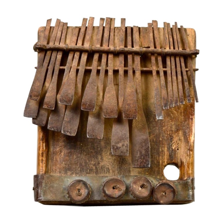 Amyas Naegele Old Shona Mbira with Bottlecaps in Wood