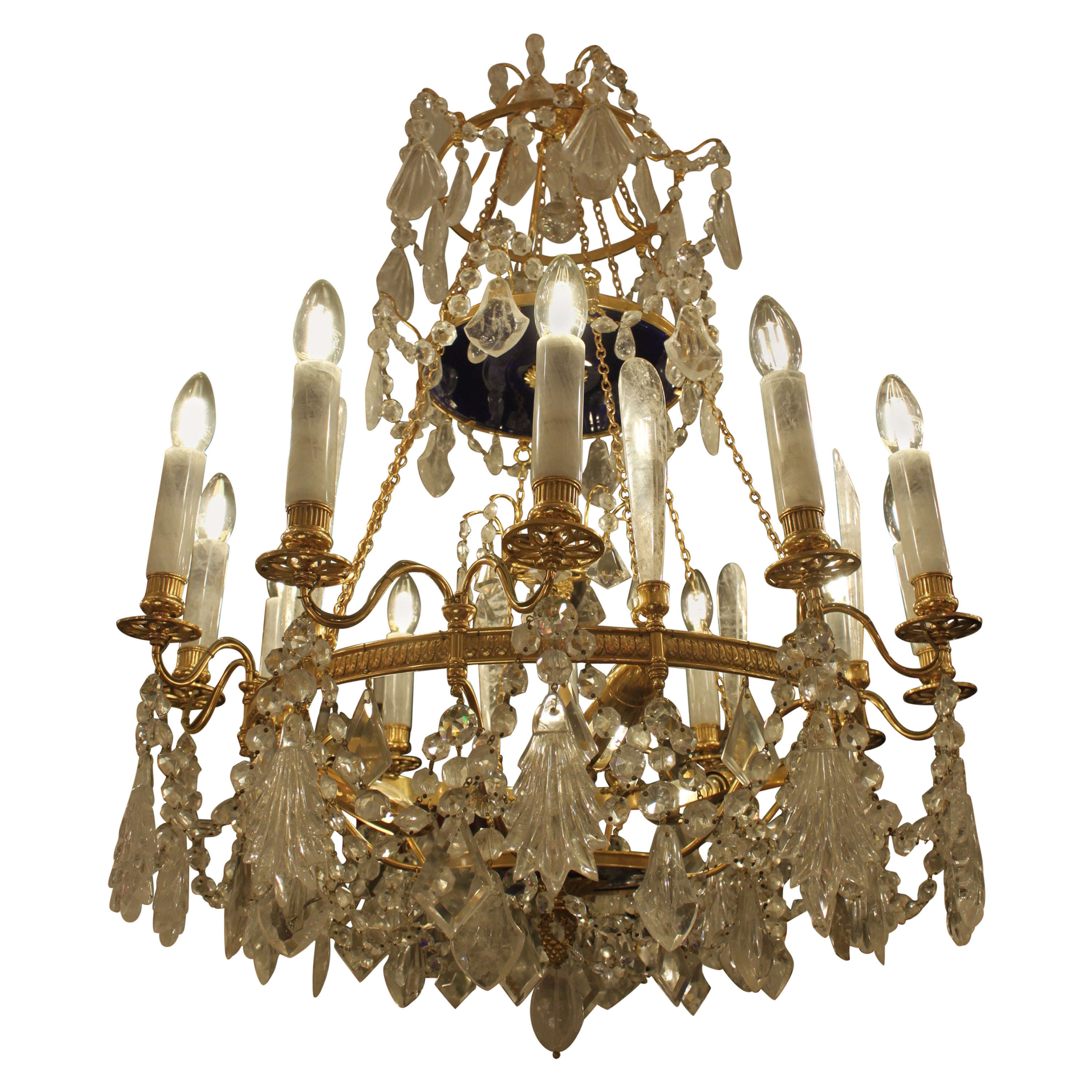 Baltic 19th Century Rock Crystal Chandelier For Sale