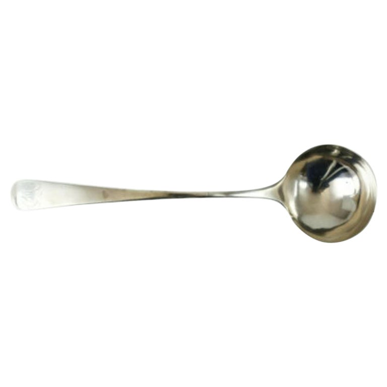 Joseph Holt Ingraham American Coin Monogrammed Rare Silver Punch Ladle, c1800 For Sale