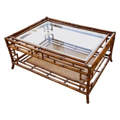 Ancienne table basse en bambou anglo-chinois du 19ème siècle, C.1815