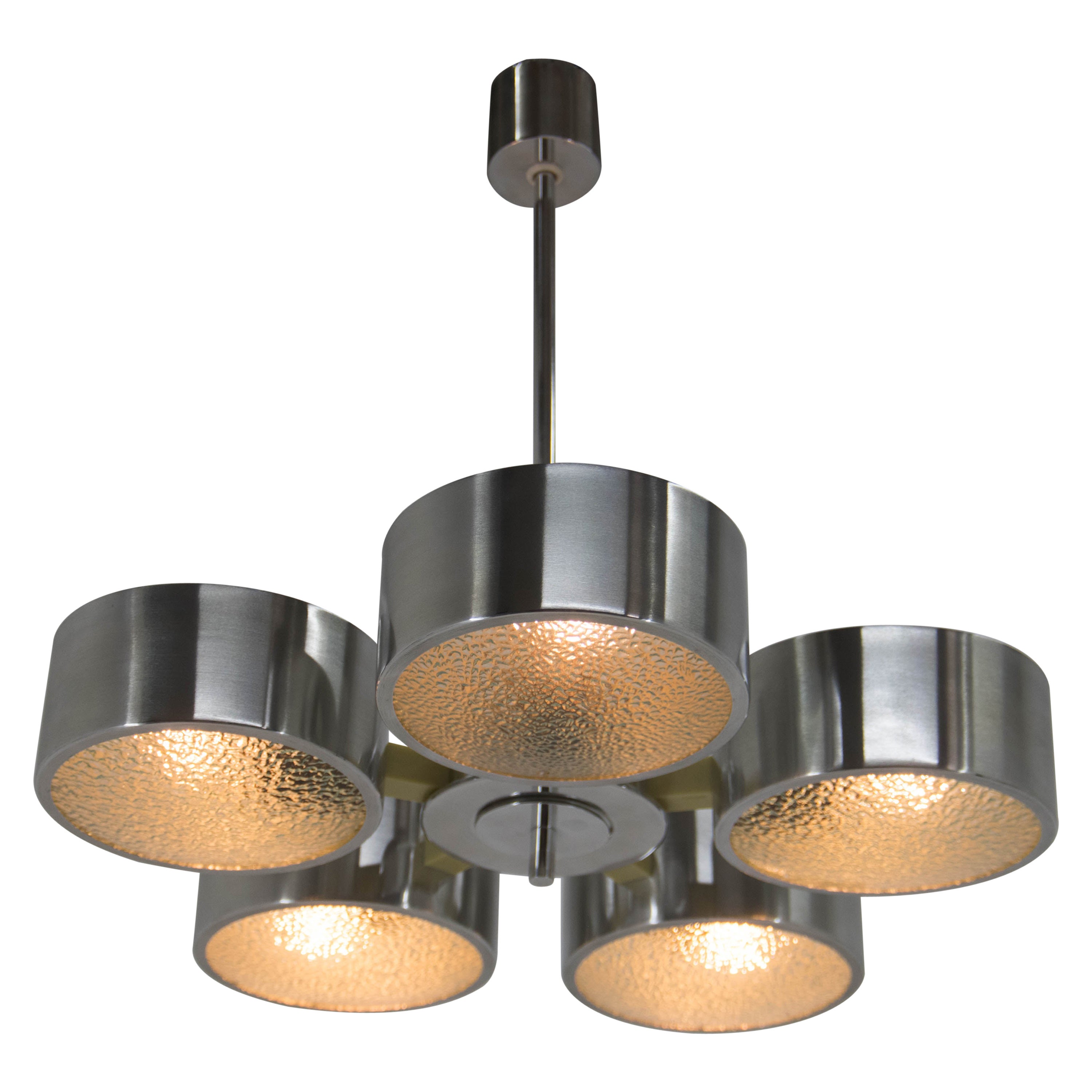 Space Age Chandelier, Germany, 1970s, Restored For Sale