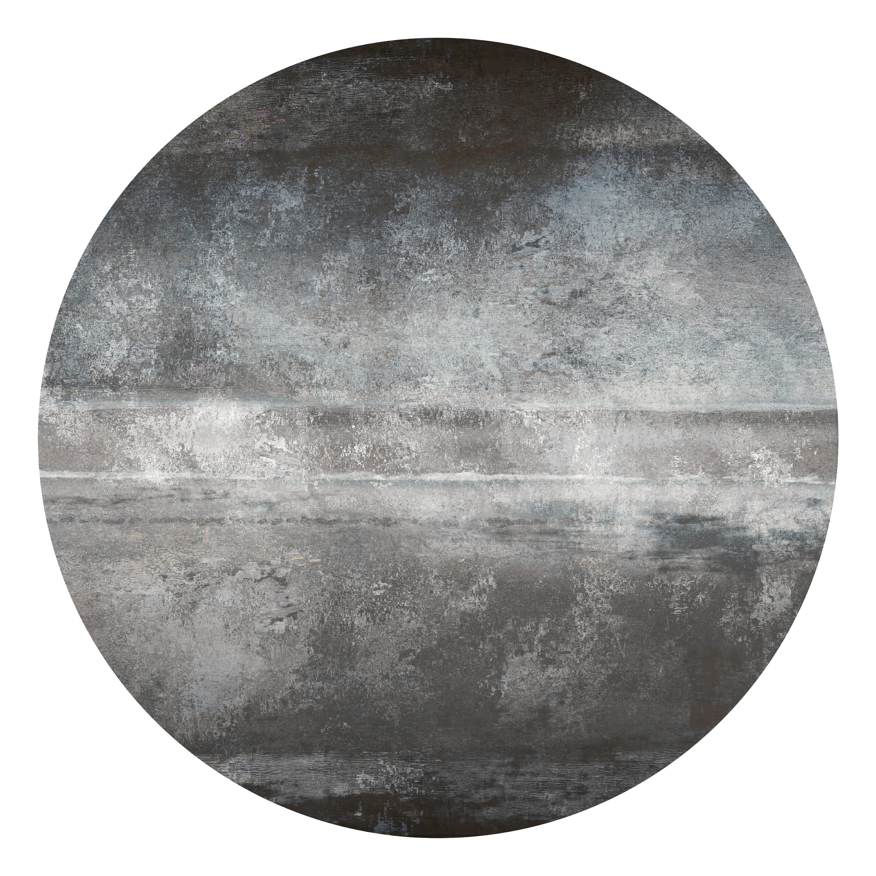 Moooi Large Quiet Collection Morning Shimmer Round Rug in Low Pile Polyamide For Sale