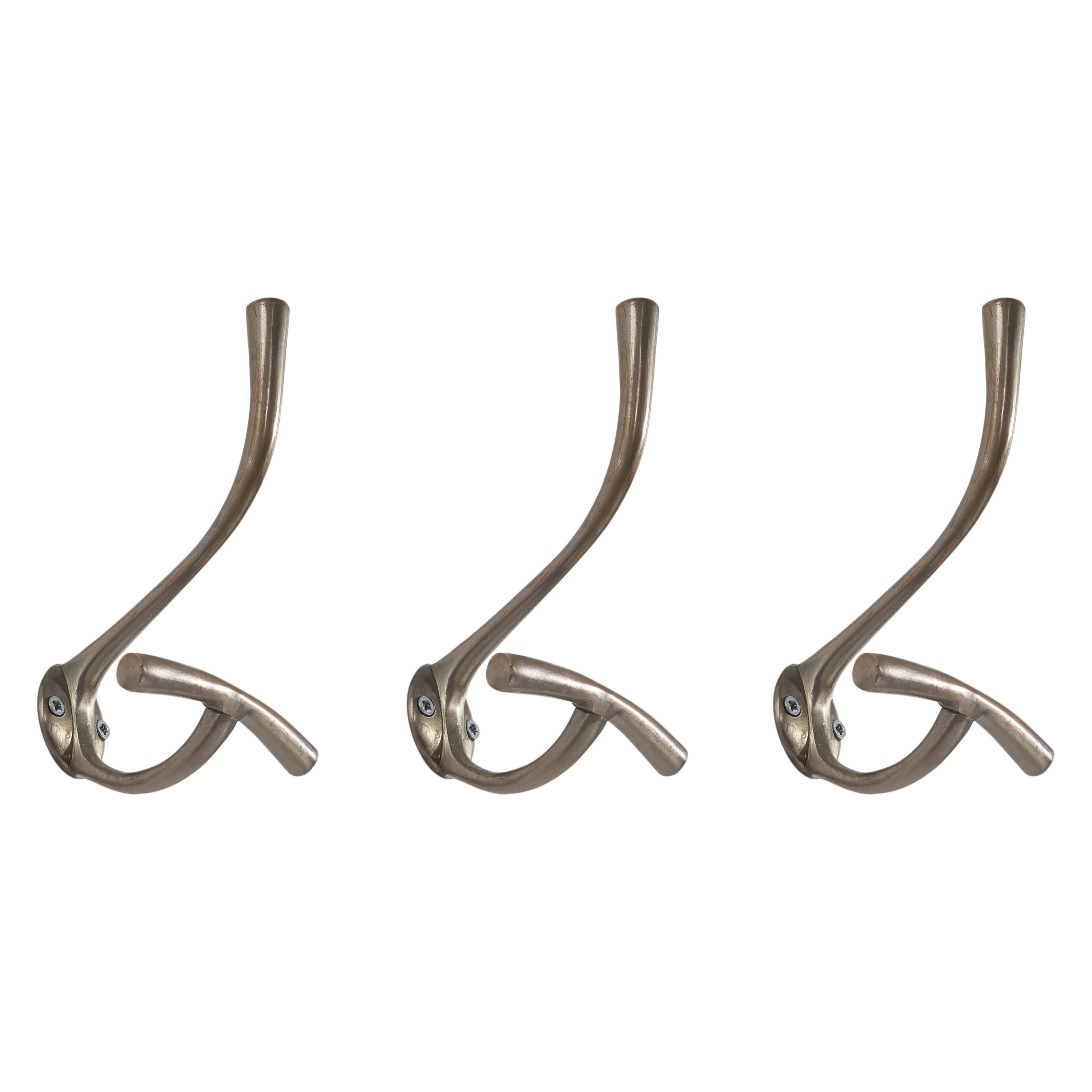 Luigi Caccia Dominioni, Set of Coat Hangers, Metal, Italy, 1950s For Sale