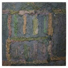 Jay Milder Mixed-Media Abstract on Masonite Jacob's Ladder