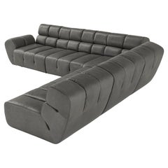 Amura 'Palmo' Composition Sofa in Leather by Emanuel Gargano