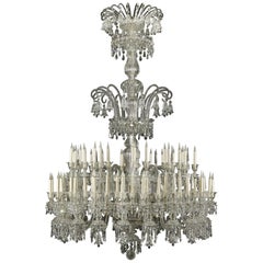 Exceptional Baccarat Chandelier and Its Ten Wall-Lights, France, Circa 1870