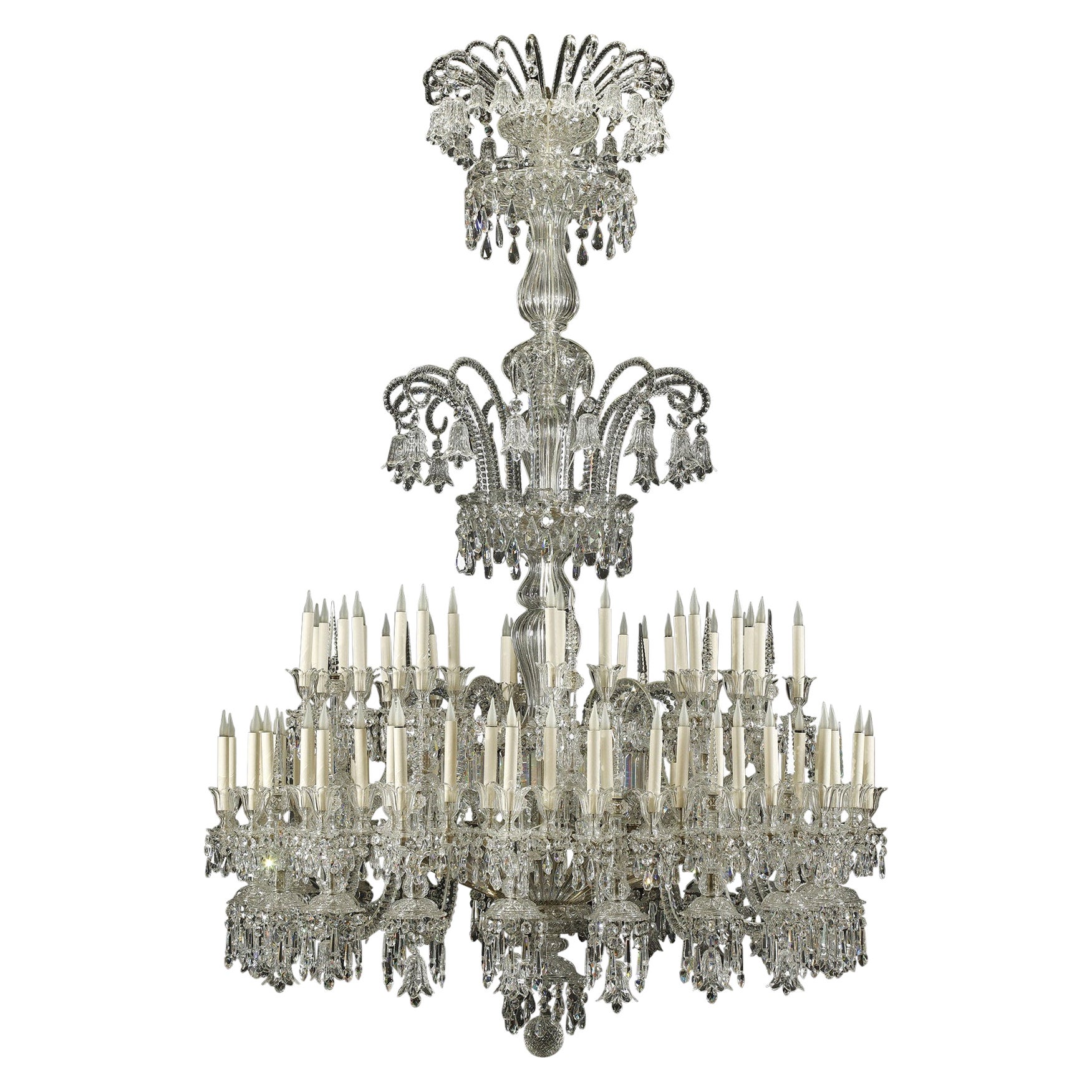 Exceptional Baccarat Chandelier and Its Ten Wall-Lights, France, Circa 1870