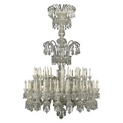 Excepcional araña de Baccarat y sus diez apliques, Francia, circa 1870