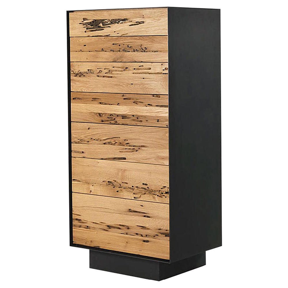 Cassettiera di tendenza in Oak grezzo