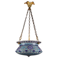 Oriental Style Chandelier attr. to E. Lachenal, France, circa 1890