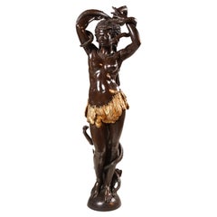 „afrikanische Venus“ Bronzeskulptur von C. Marnyhac, Frankreich, um 1878