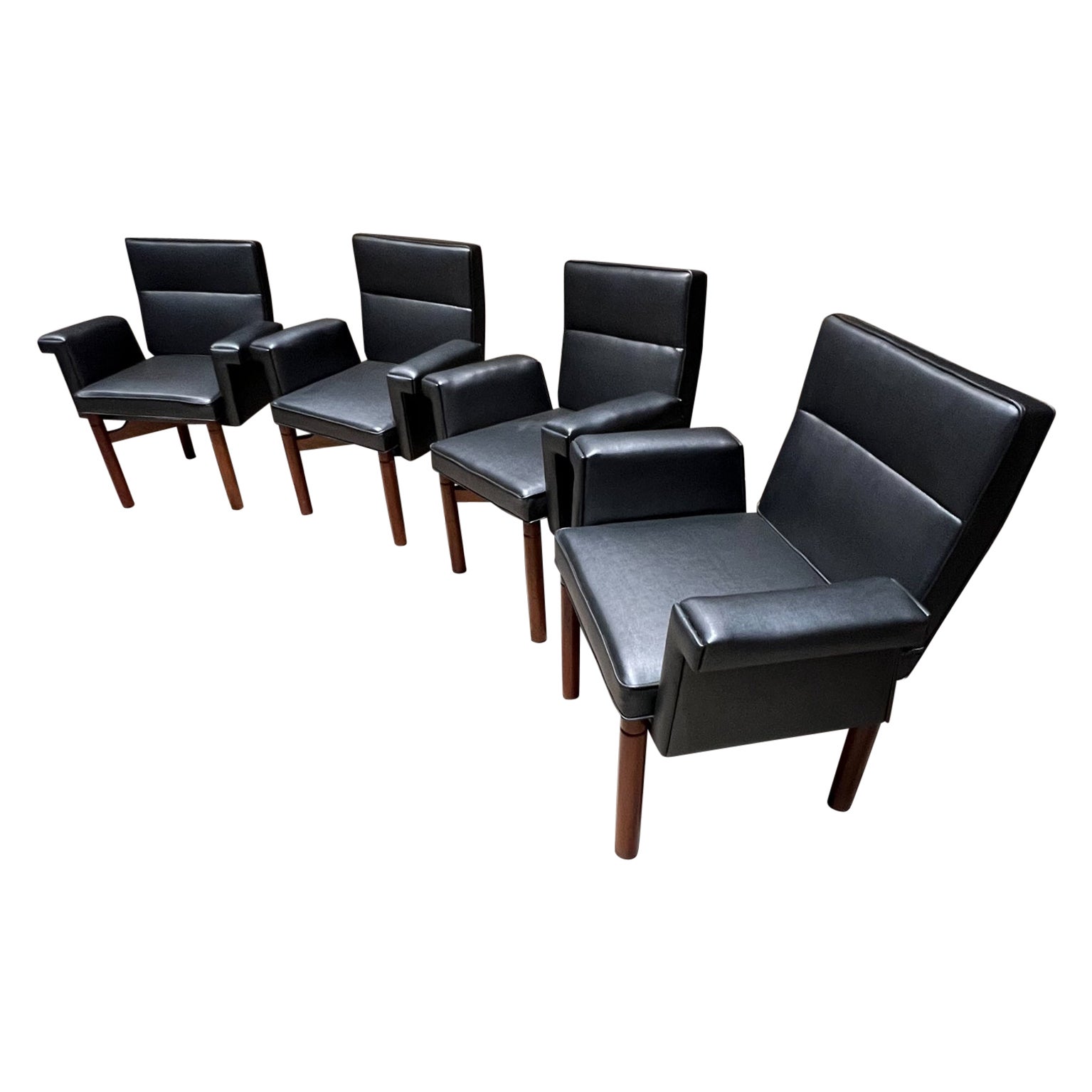 IRGSA Set of Four Armchairs Gray Mahogany Mexico City