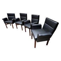 Set of Four Fabulous Modern Gray Armchairs Floating Wood IRGSA Mexico City