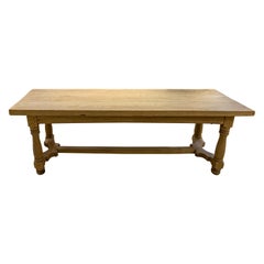 French 19th Century Bleached Oak Dining Table