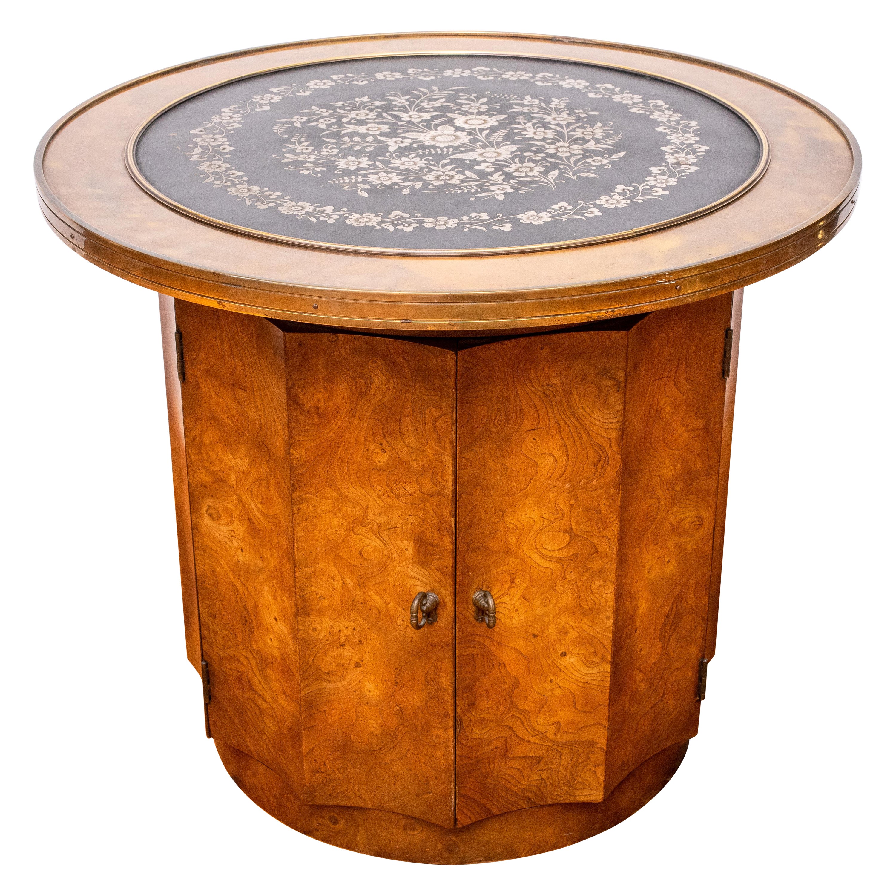 Pair of Mastercraft Side Tables with Greek Key Detail For Sale at 1stDibs