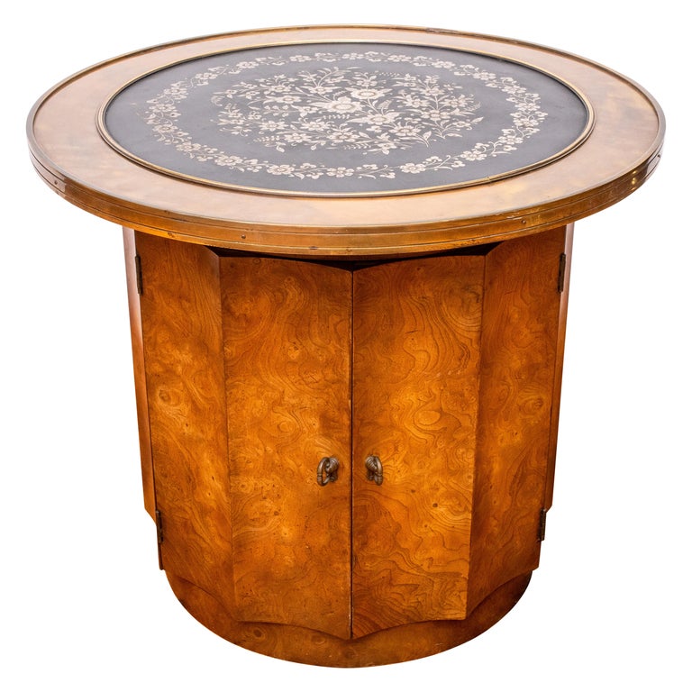MidCentury Modern Mastercraft Round Side Table For Sale at 1stDibs