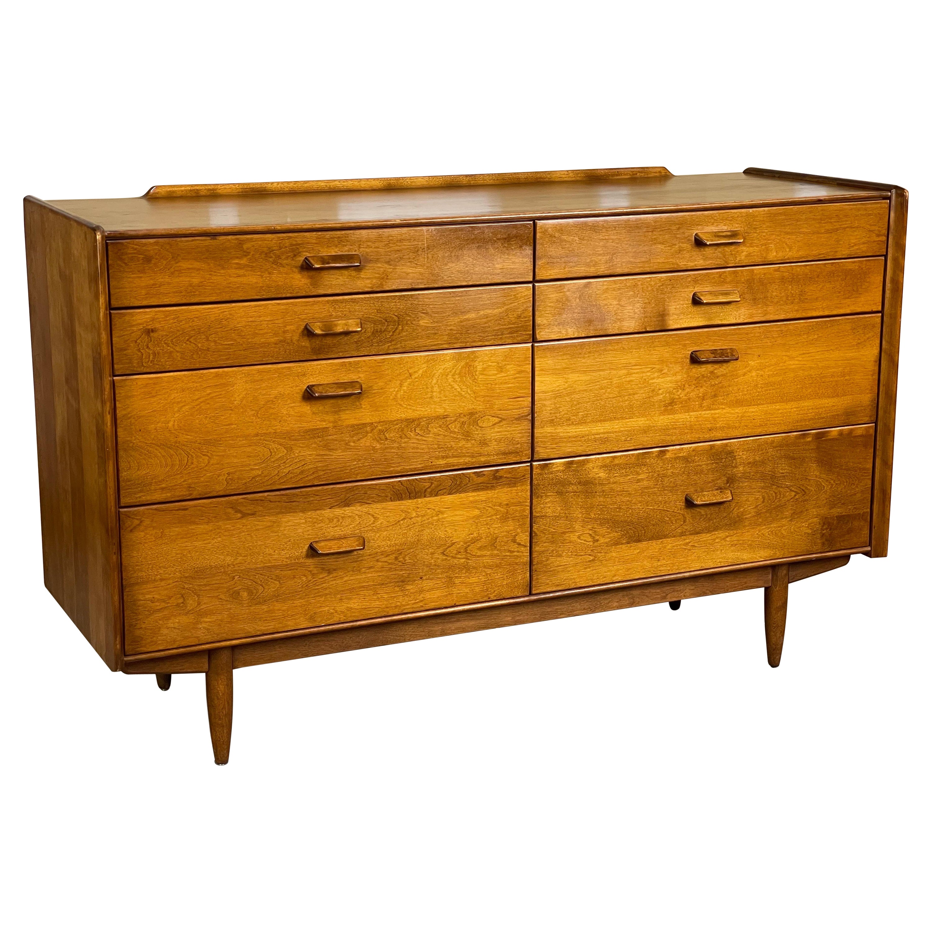 Mid-Century Modern Dresser in Solid Maple by Leslie Diamond for Conant Ball