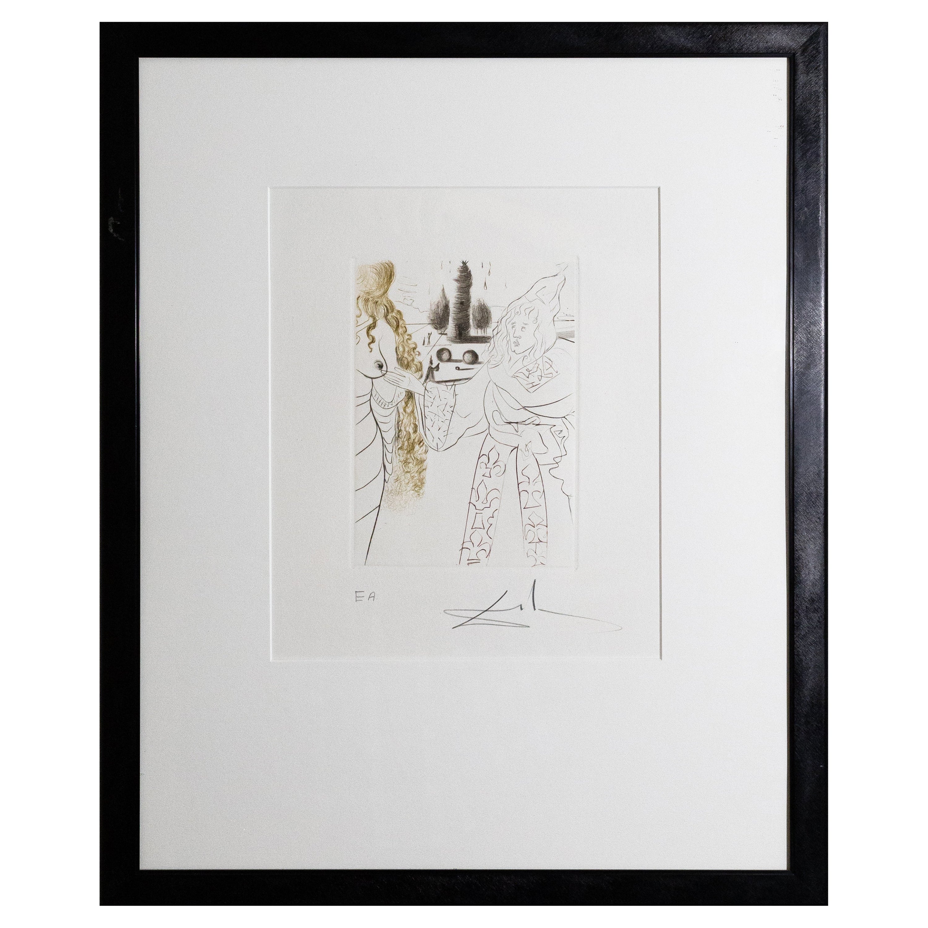 Salvador Dali La Femme Adultere Signed Original Etching EA Framed, 1972