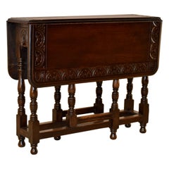 19th Century English Oak Gate Leg Table
