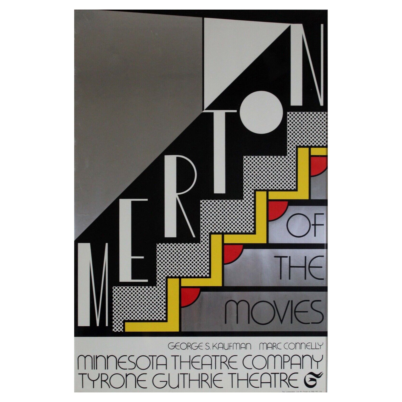Roy Lichtenstein Vintage Poster Merton of the Movies Tyrone Guthrie Theatre