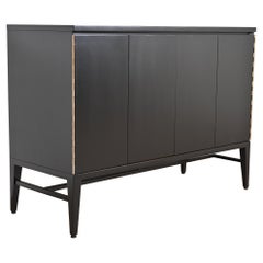 Paul McCobb Irwin Collection Black Lacquered Sideboard or Bar Cabinet