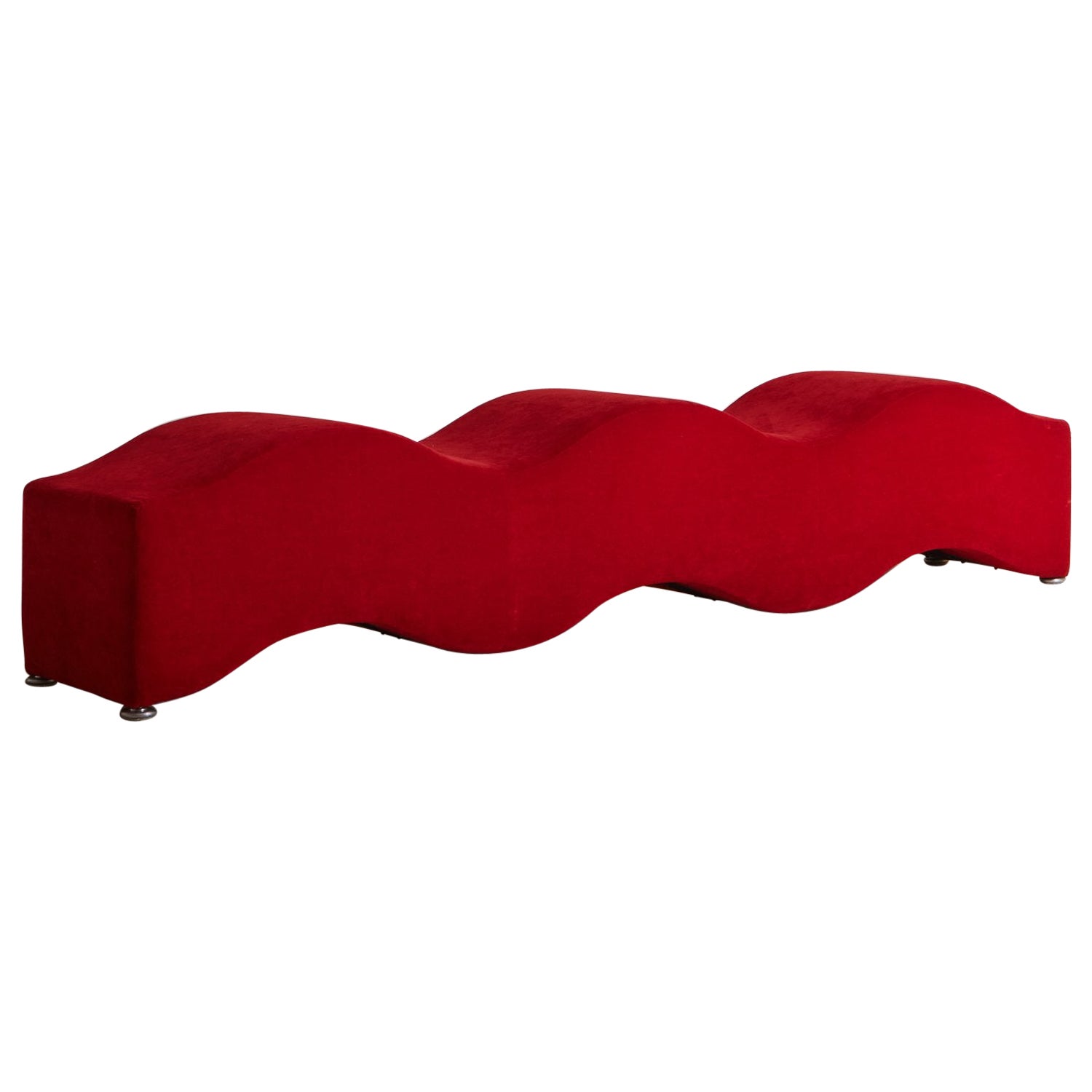 Red Ripple Bench by Laurinda Spear for Coalesse