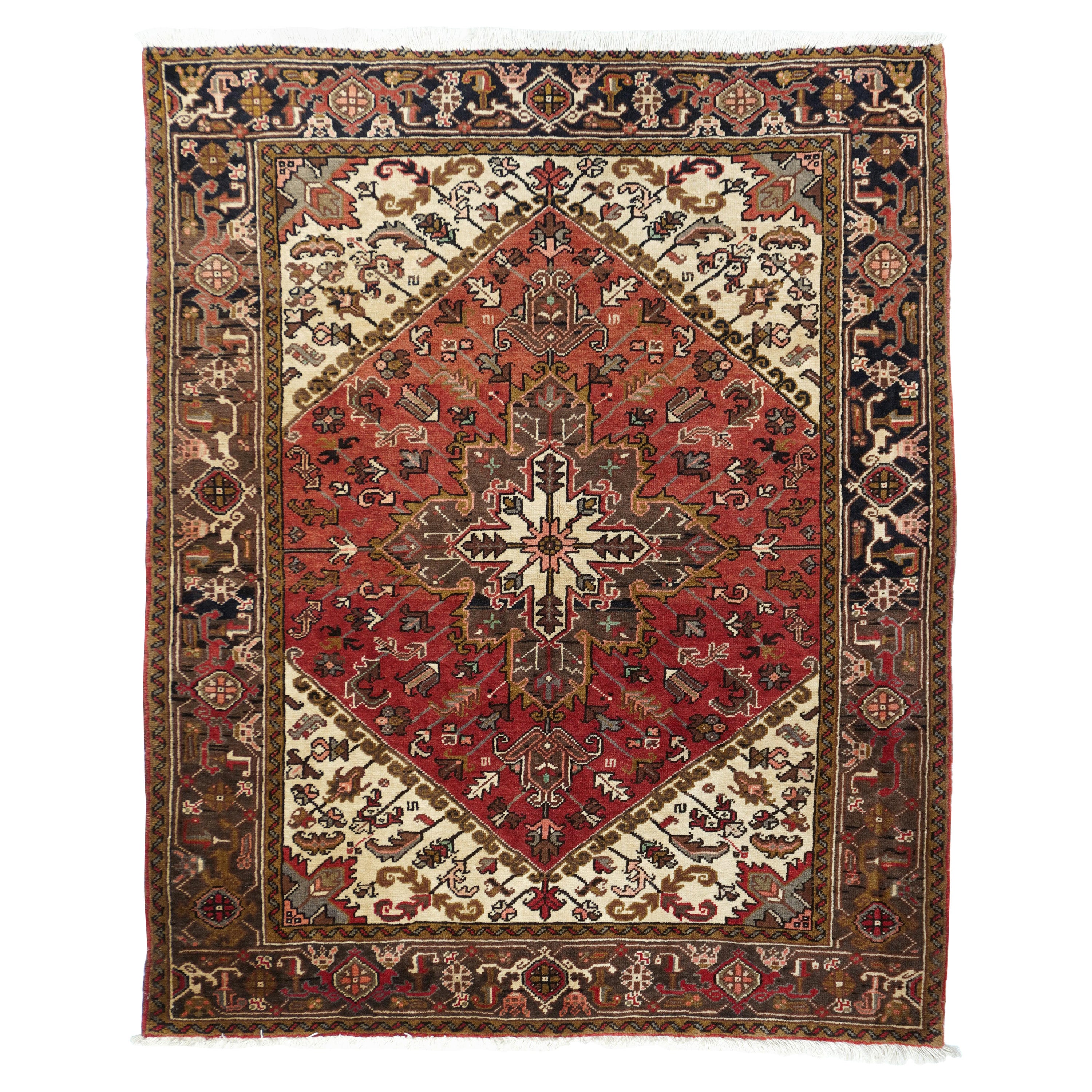 Semi Antique Heriz Rug 5'2'' x 6'4''