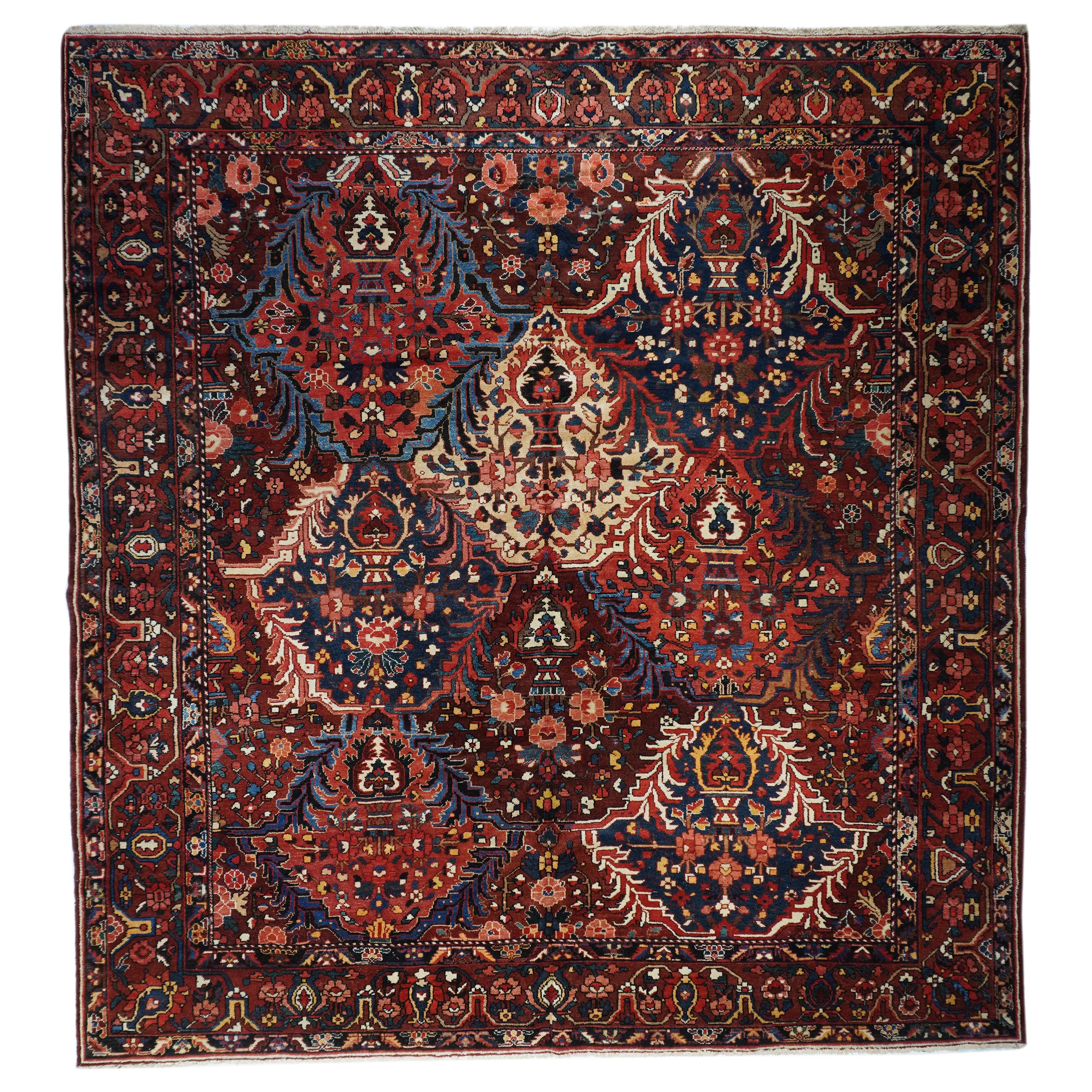 Bakhtiari-Teppich im Vintage-Stil 11'2'' x 11'10''