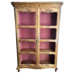 Vintage Louis XV Style Bibliotheque or Book Case