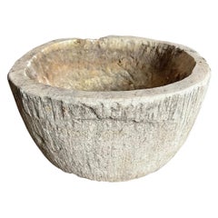 Used Carved Stone Planter