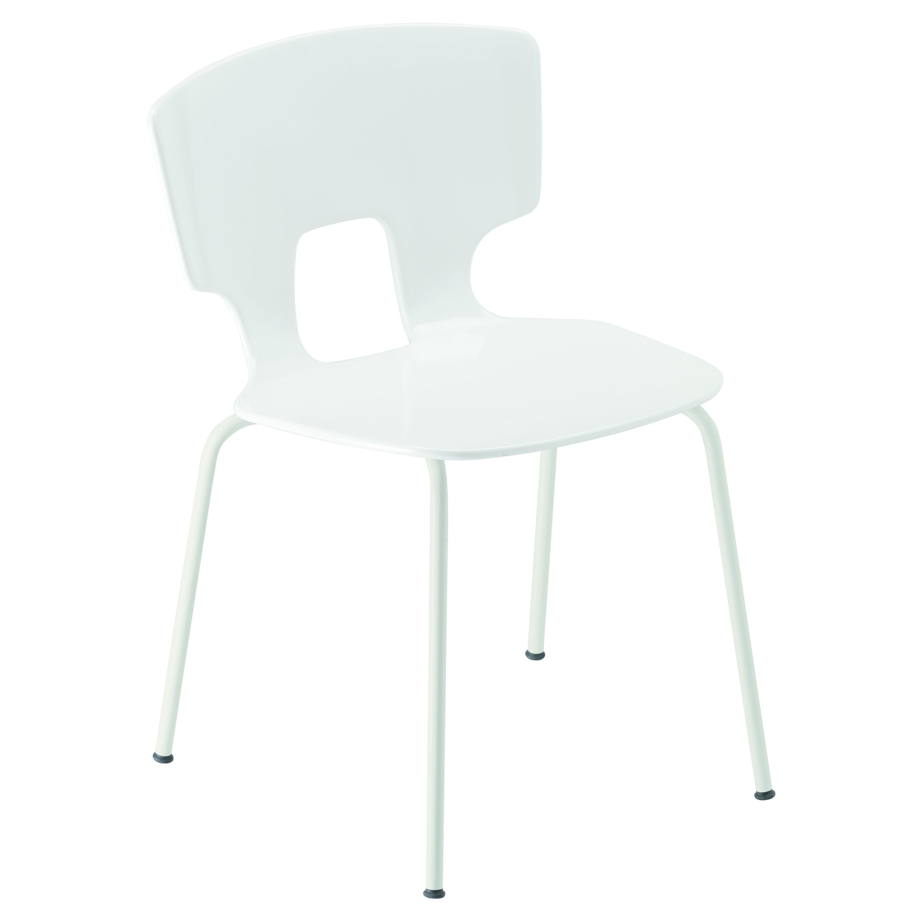 Alias 50A Erice Chair in White Lacquered Steel Frame by Alfredo Häberli