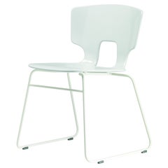 Alias 50B Erice Sledge Chair in White Lacquered Steel Frame by Alfredo Häberli