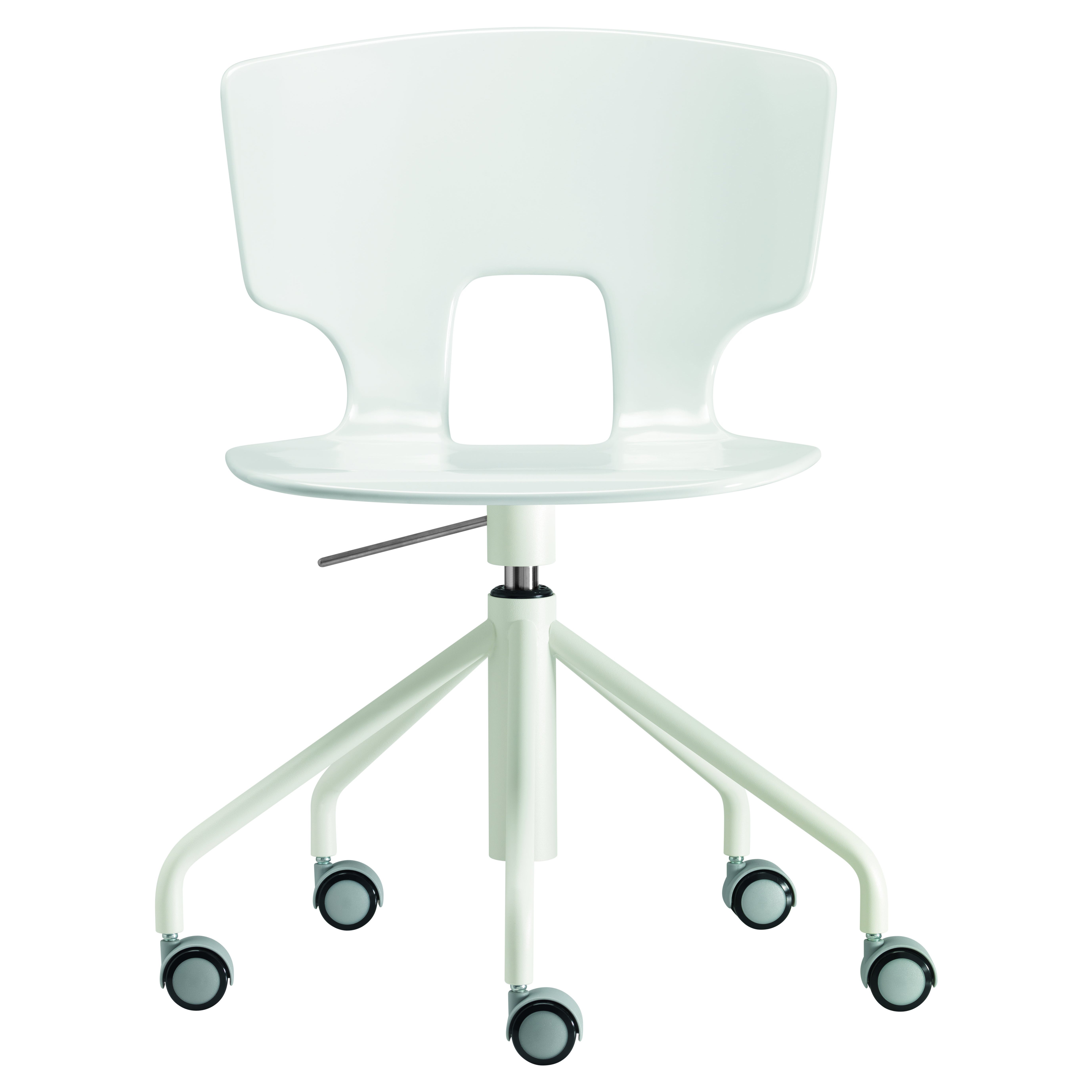 Alias 50C Erice Studio Stuhl mit weiß lackiertem Stahlgestell von Alfredo Häberli