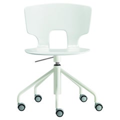 Alias 50C Erice Studio Chair in White Lacquered Steel Frame by Alfredo Häberli