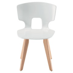 Alias 50E Erice Wood Chair in White with Oak Frame by Alfredo Häberli
